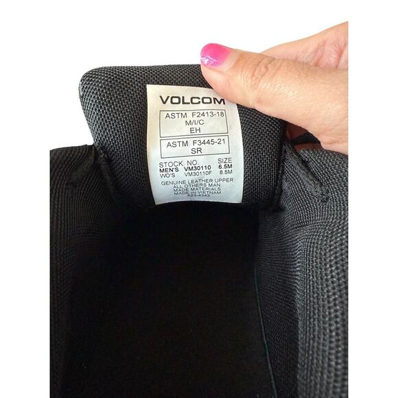 Volcom Women's Black Composite Toe Wedge Sole Metal Free Work Shoes Size 8.5M - Picture 8 of 10